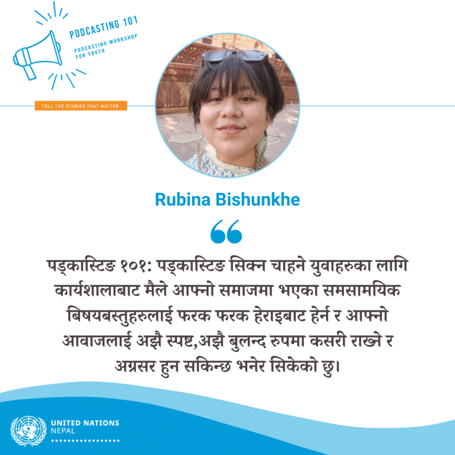 Rubina Bishunke is a Dalit student and activist. Currently, majoring in Social Work at Tribhuvan University, she is driven to be a social change agent. 'संविधानले स्वीकार्यो, हामीले कहिले?', is a podcast produced by her team.