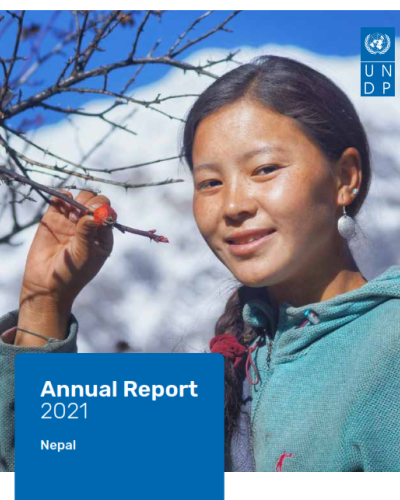 Cover image of UNDP annual report 2021