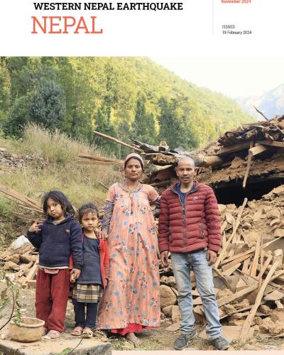 This is the cover page of Joint Recovery Action Plan - Western Nepal Earthquake